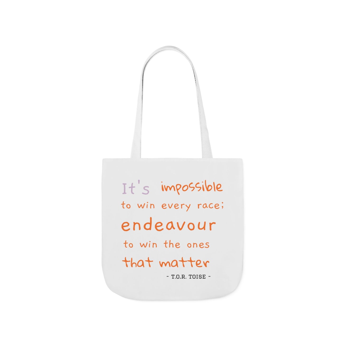 Inspirational Canvas Tote Bag with 5-Color Straps - Perfect for Everyday Use