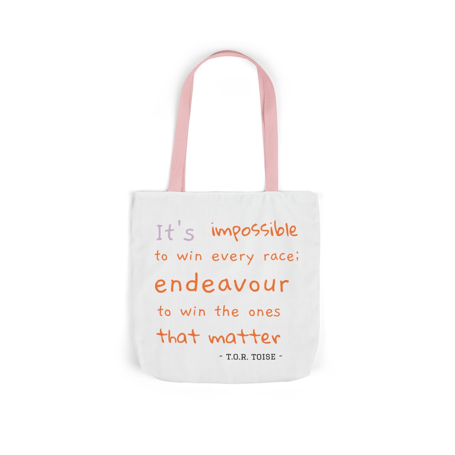 Inspirational Canvas Tote Bag with 5-Color Straps - Perfect for Everyday Use