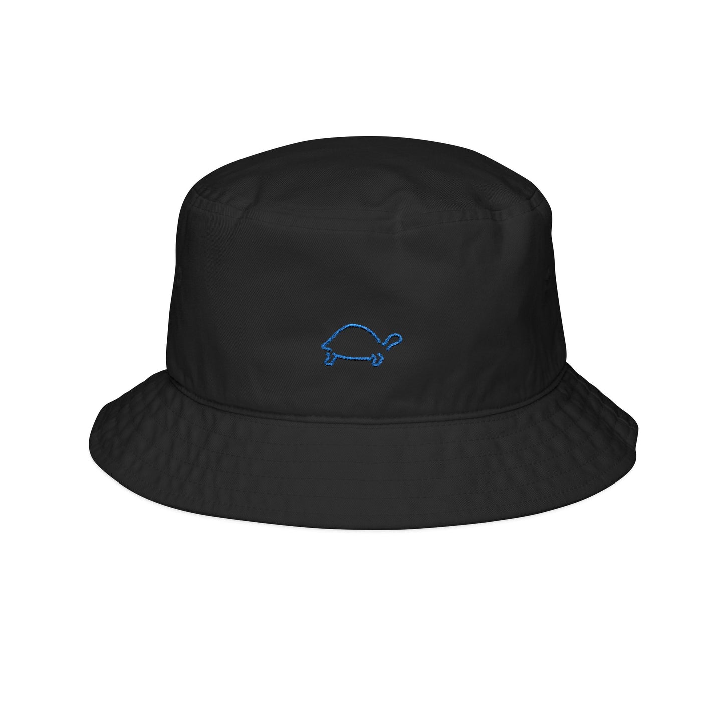 Embroidered Blue Tortoise Bucket Hat - Stylish Sun Protection for Trendy Outdoor Vibes