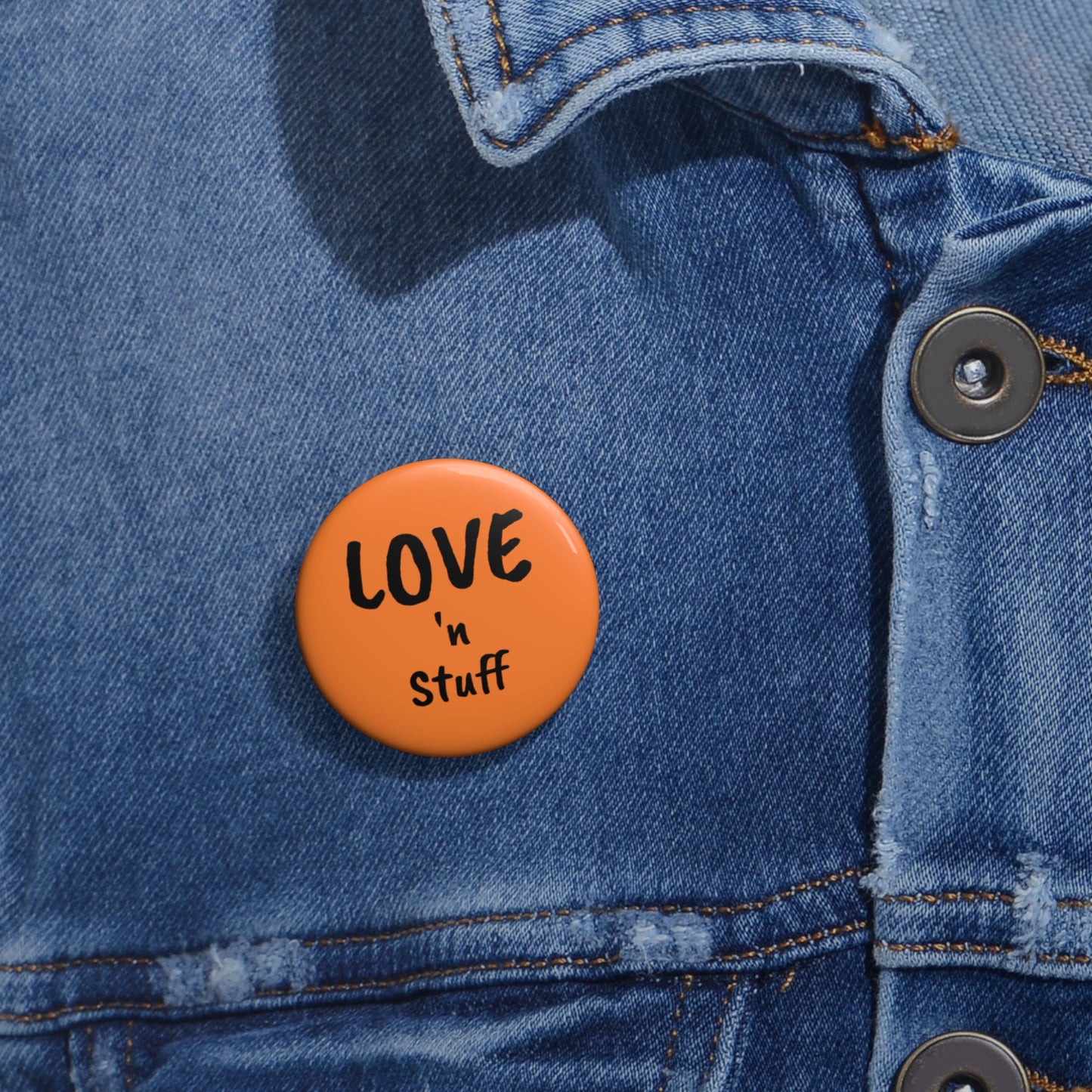 'LOVE 'n STUFF' Pin Buttons, Cute Accessories, Love & Friendship Gifts, Fun Badge