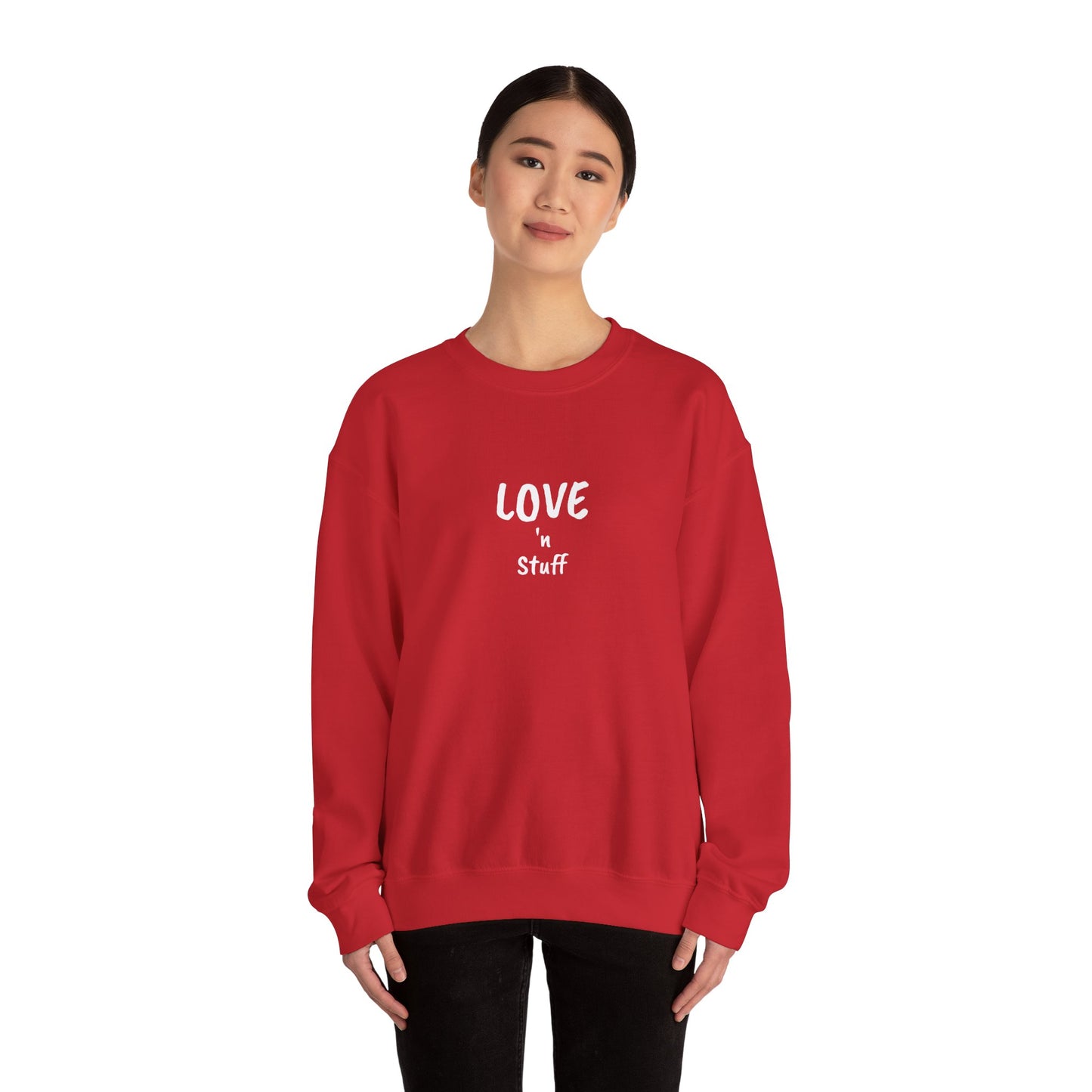 Unisex "Love 'n Stuff" Crewneck Sweatshirt - Cozy Casualwear for Everyday Comfort