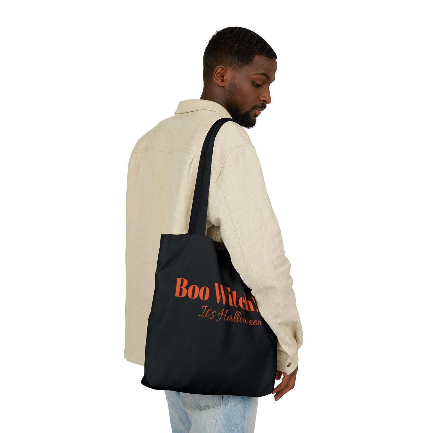 "Boo Witch! It's Halloween" Canvas Tote Bag - Perfect for Everyday Use