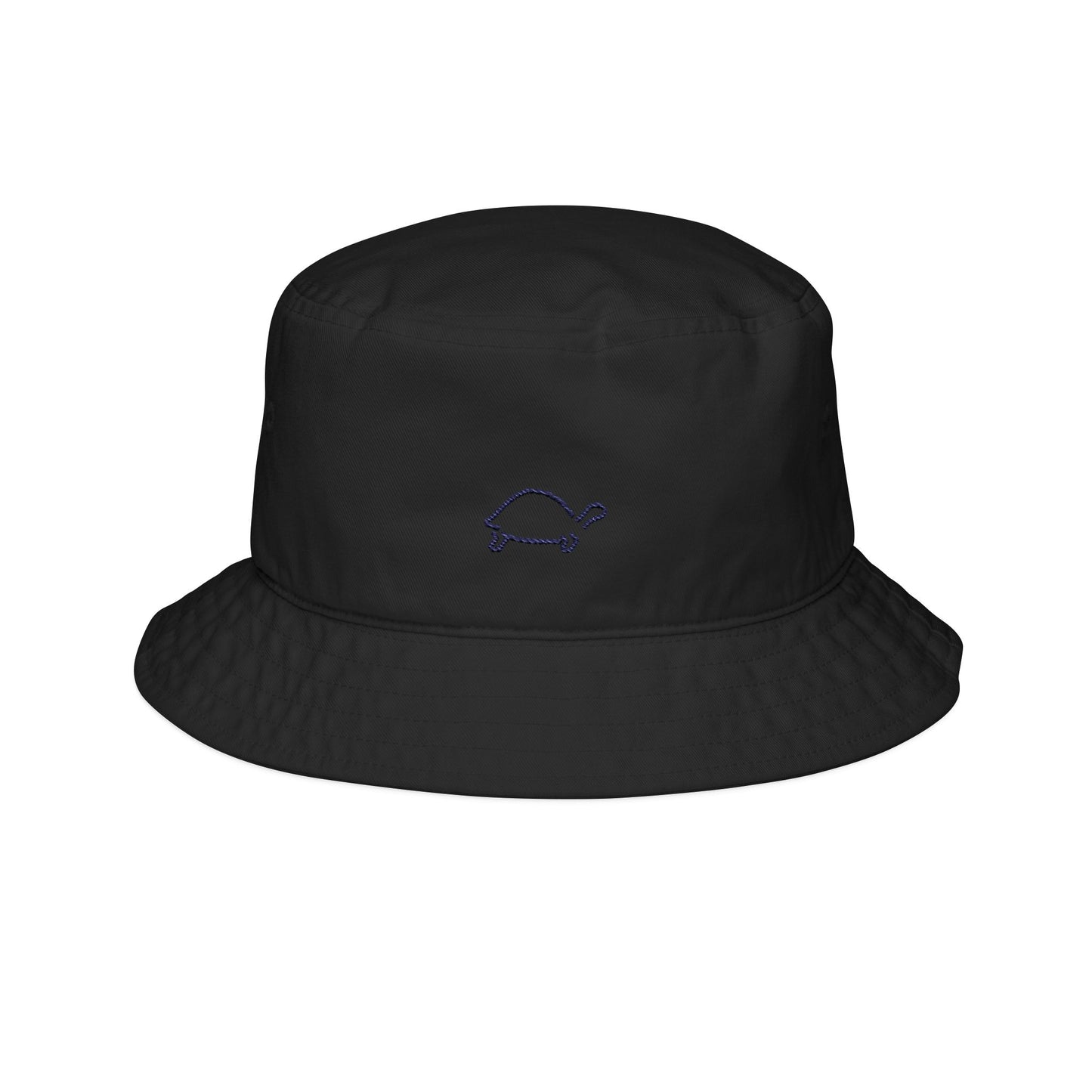 Embroidered Dark Purple Tortoise Bucket Hat - Stylish Sun Protection for Trendy Outdoor Vibes
