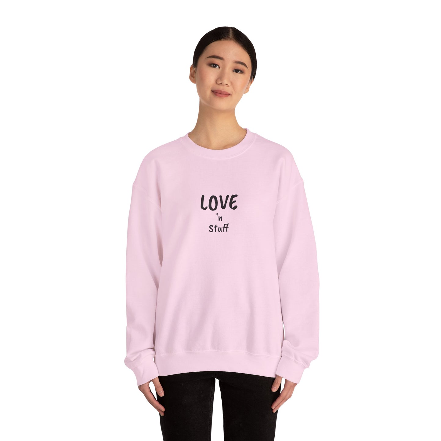 Unisex "Love 'n Stuff" Crewneck Sweatshirt - Cozy Casualwear for Everyday Comfort