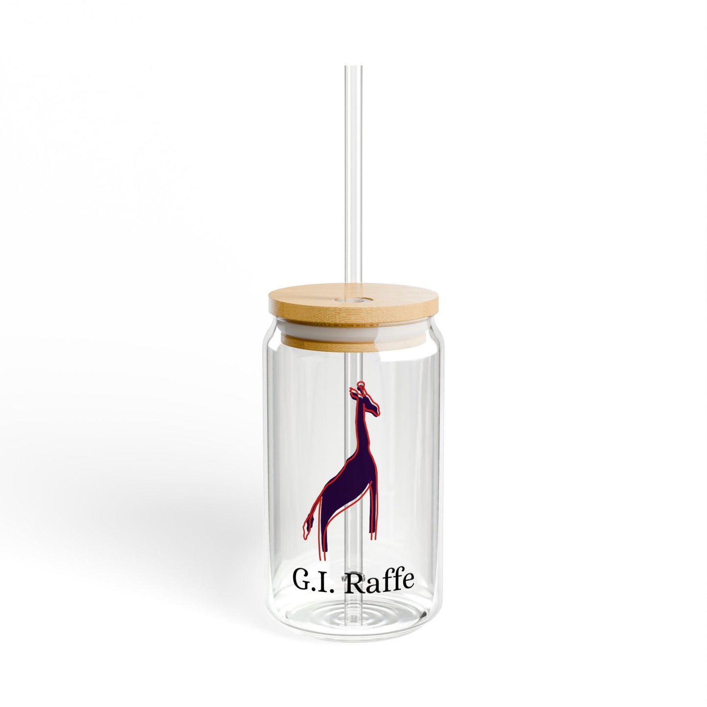 Red outline "G.I. Raffe" 16oz Sipper Glass