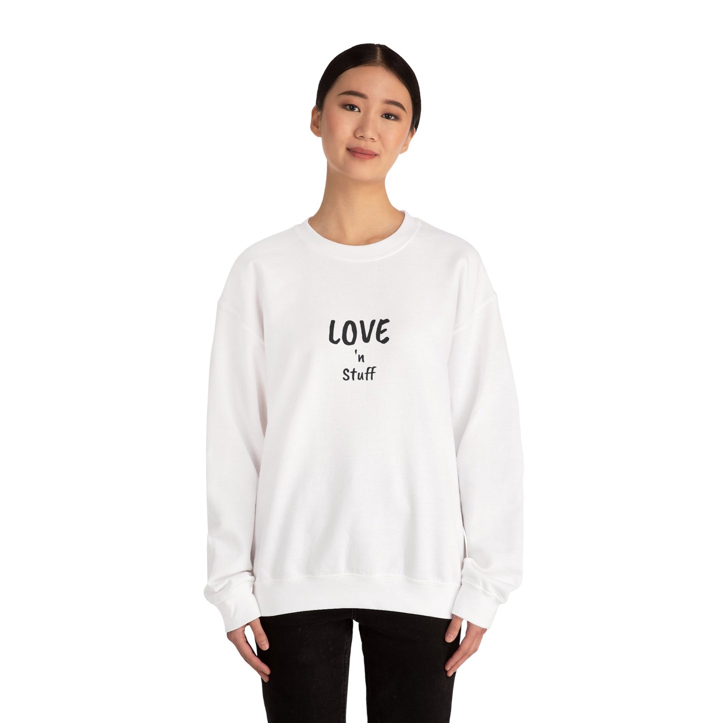 Unisex "Love 'n Stuff" Crewneck Sweatshirt - Cozy Casualwear for Everyday Comfort