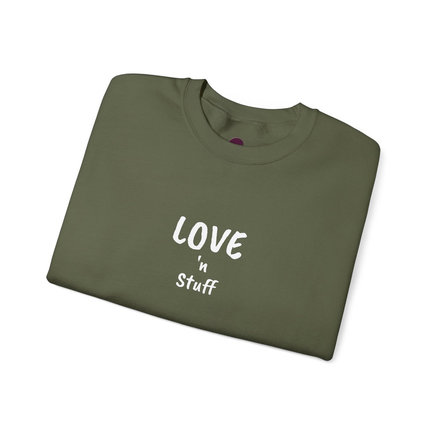 Unisex "Love 'n Stuff" Crewneck Sweatshirt - Cozy Casualwear for Everyday Comfort