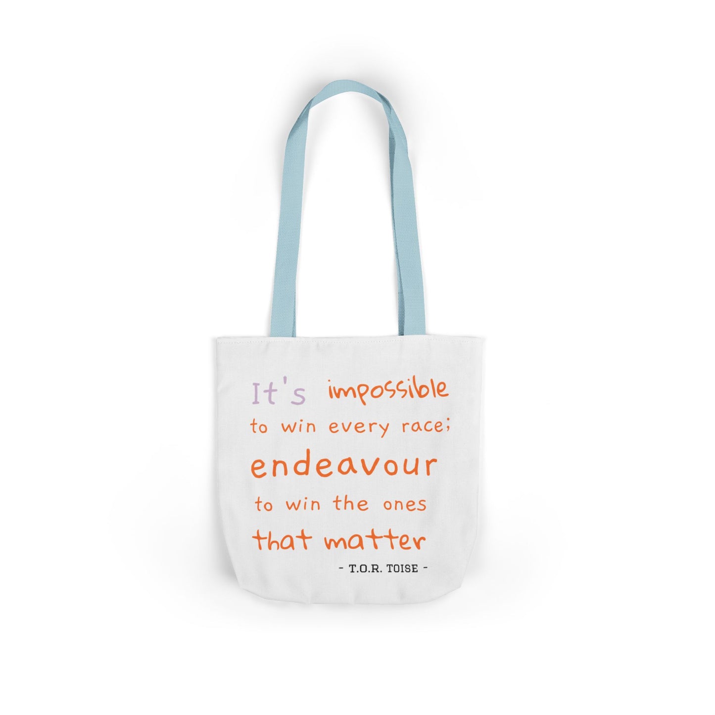 Inspirational Canvas Tote Bag with 5-Color Straps - Perfect for Everyday Use