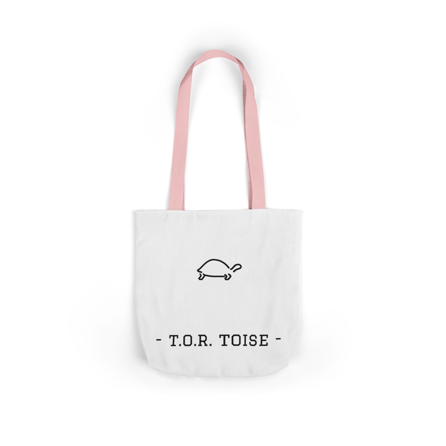 Cute Tortoise Canvas Tote Bag with 5-Color Straps - T.O.R. Toise Design