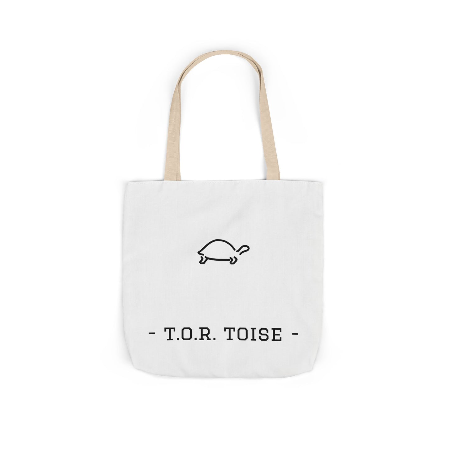 Cute Tortoise Canvas Tote Bag with 5-Color Straps - T.O.R. Toise Design