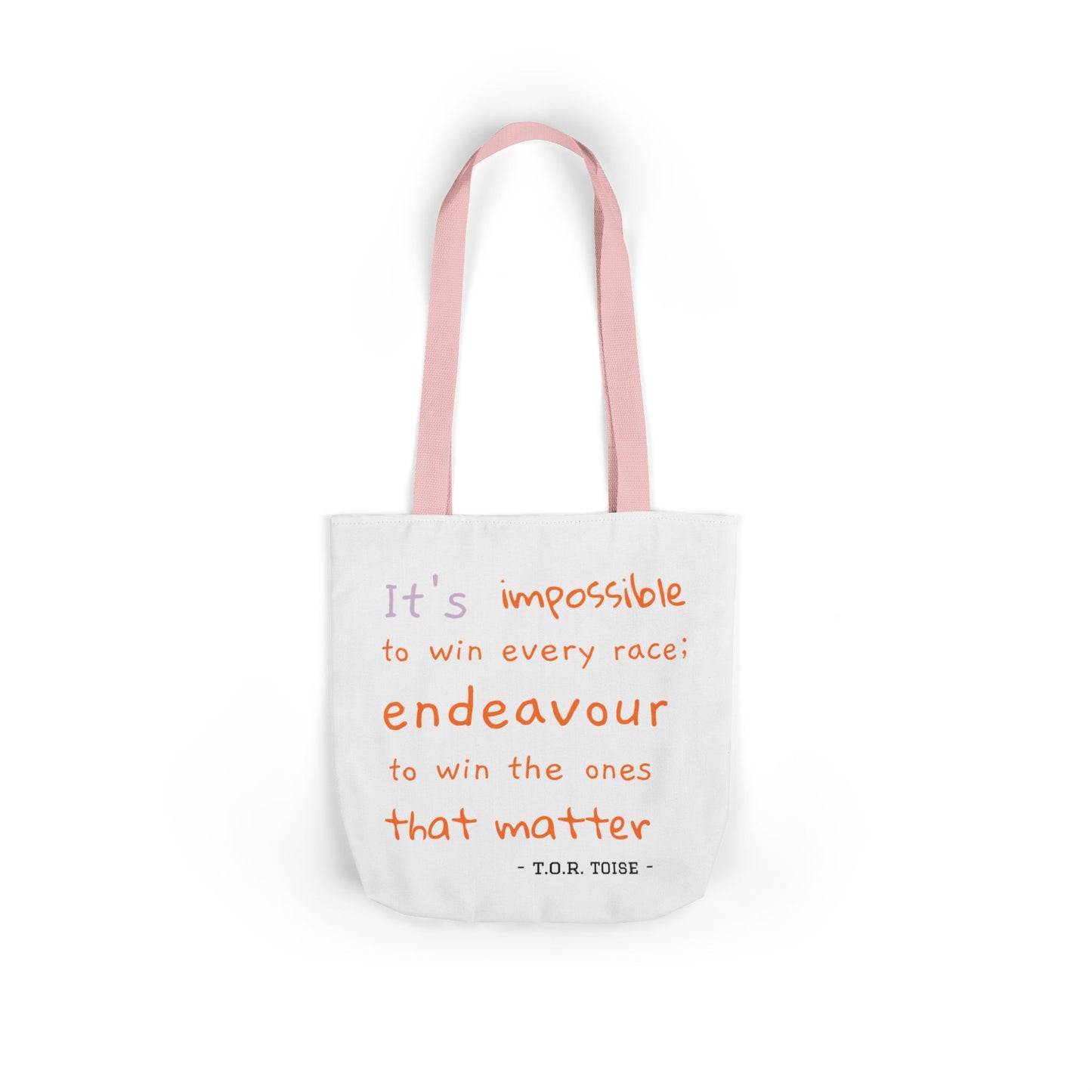 Inspirational Canvas Tote Bag with 5-Color Straps - Perfect for Everyday Use