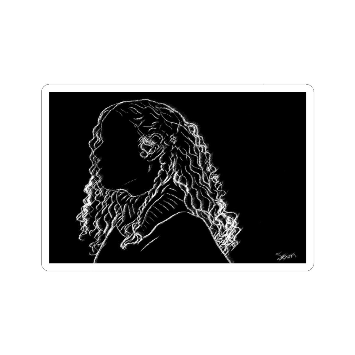 Faded Flower - Complementary Sticker Artwork For Samantha Chambers' song "Hard To Define"