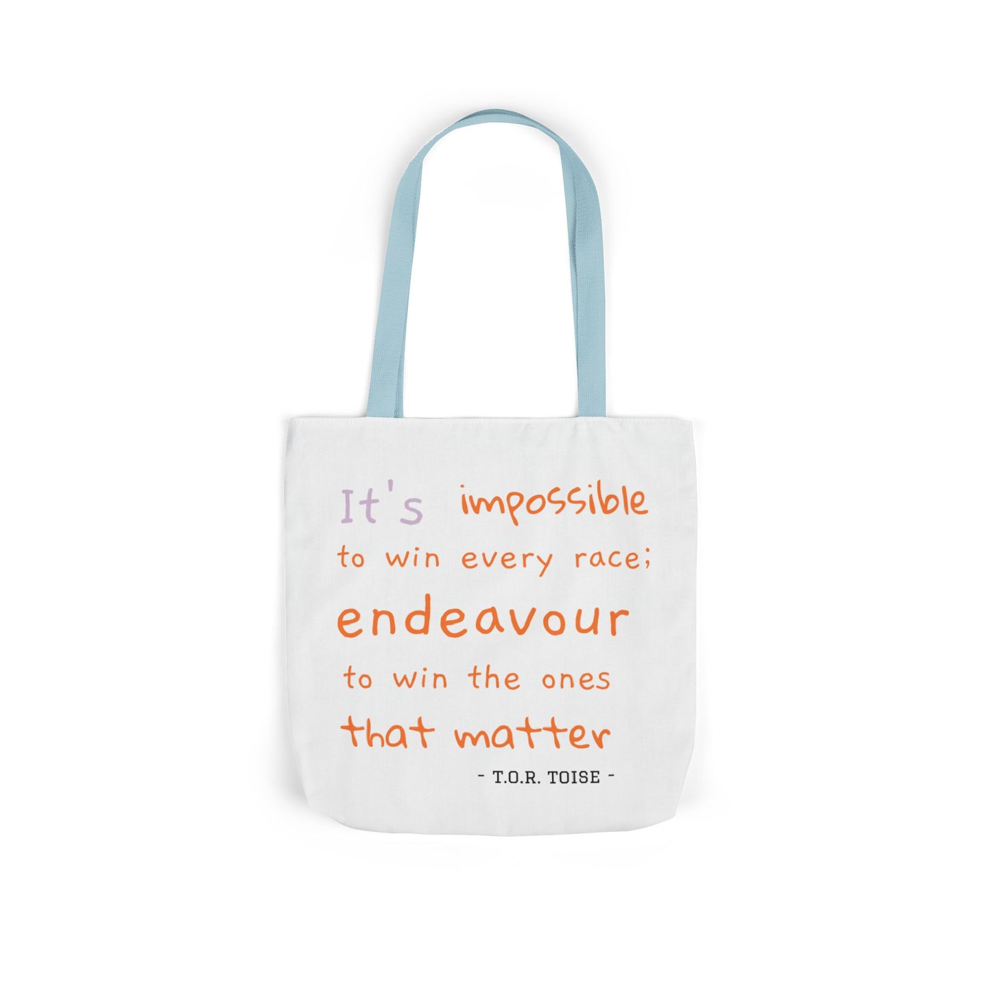 Inspirational Canvas Tote Bag with 5-Color Straps - Perfect for Everyday Use