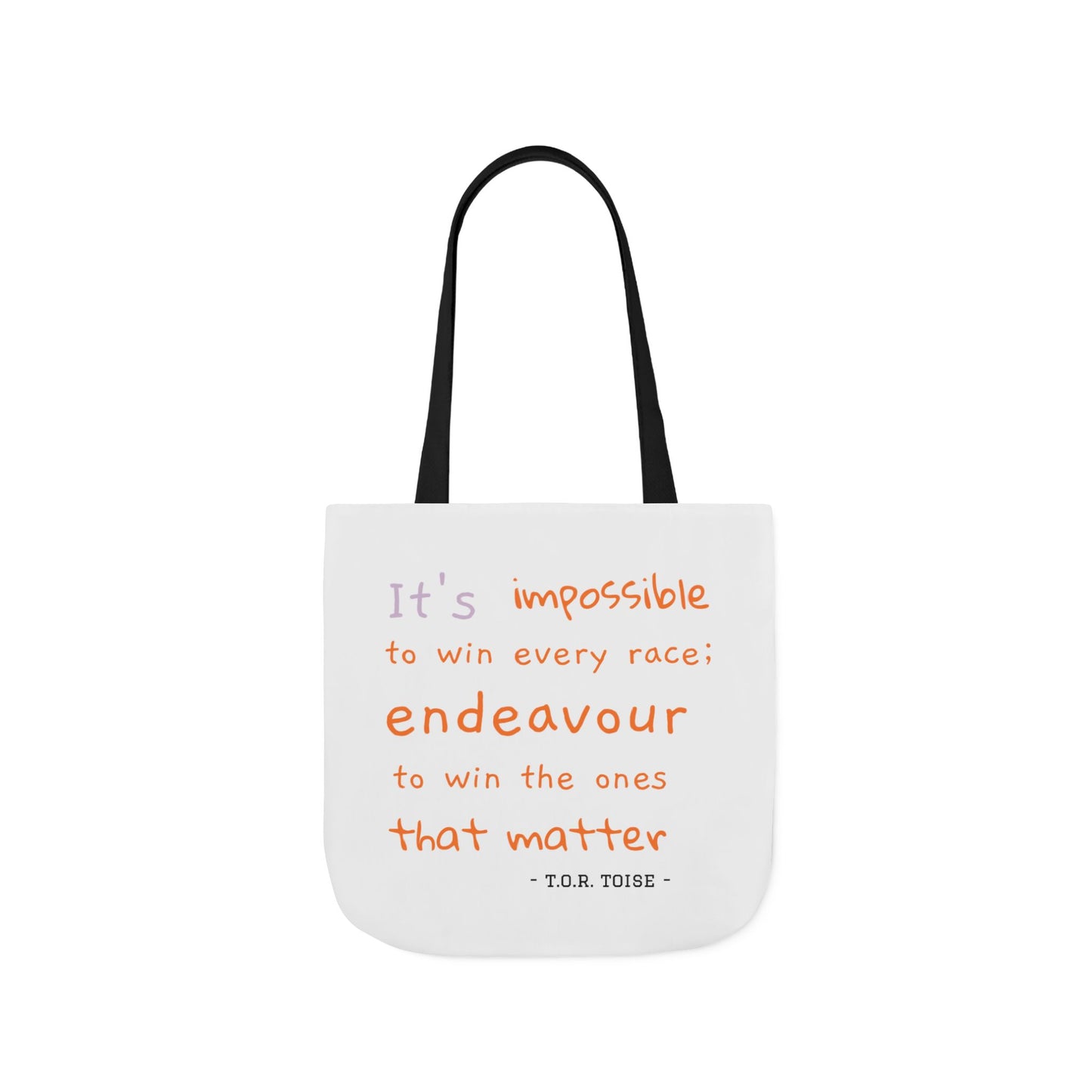 Inspirational Canvas Tote Bag with 5-Color Straps - Perfect for Everyday Use