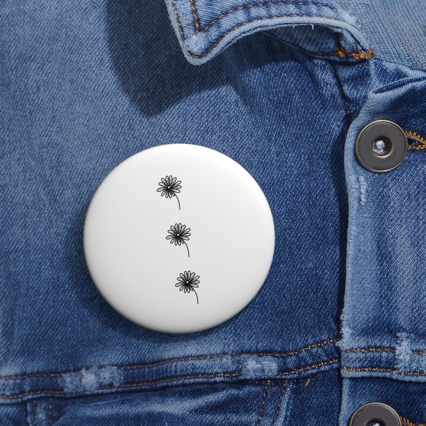 White Pin Button - Old Wounds and Forever Afters Merch