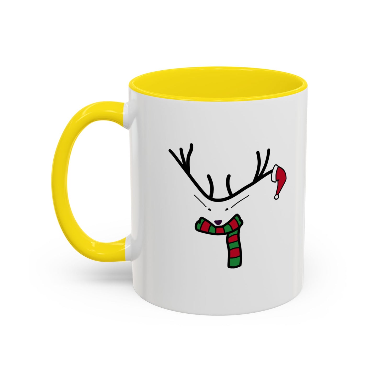 Reindeer Coffee Mug — Cute Minimal Holiday Accent Mug (11oz)