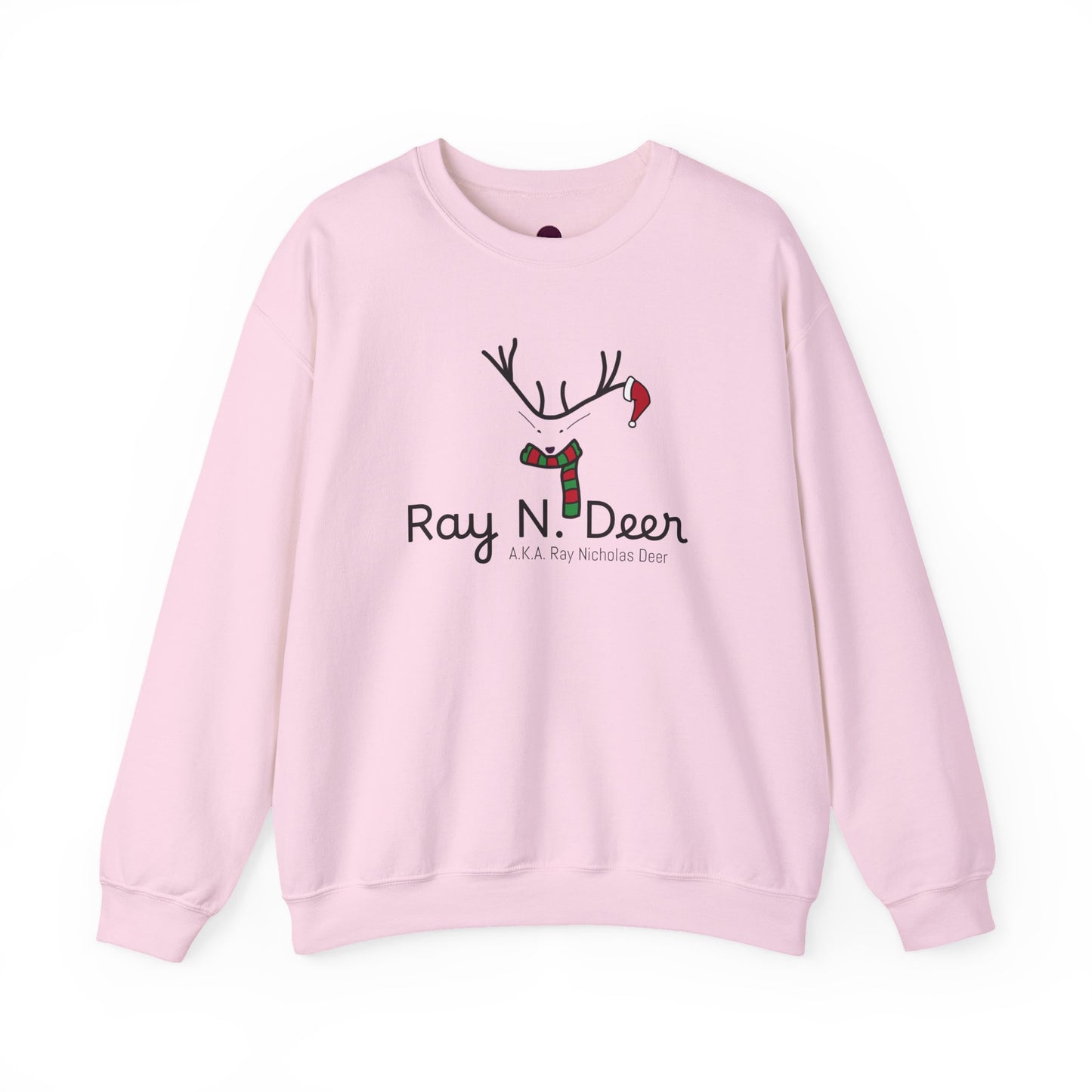 Ray N. Deer Christmas Sweatshirt — Cute Festive Reindeer Holiday Crewneck