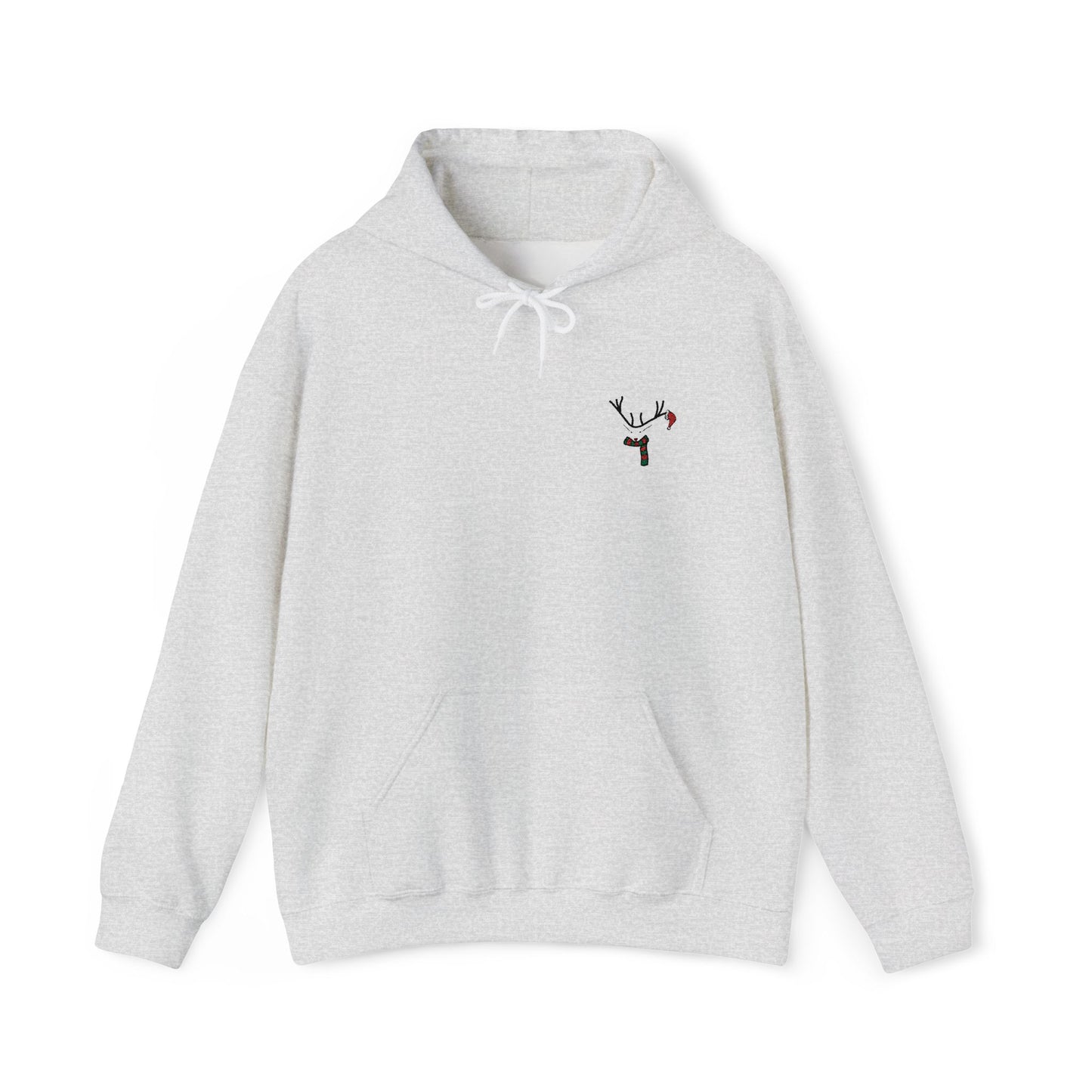 Christmas Reindeer Chest Embroidery Hoodie