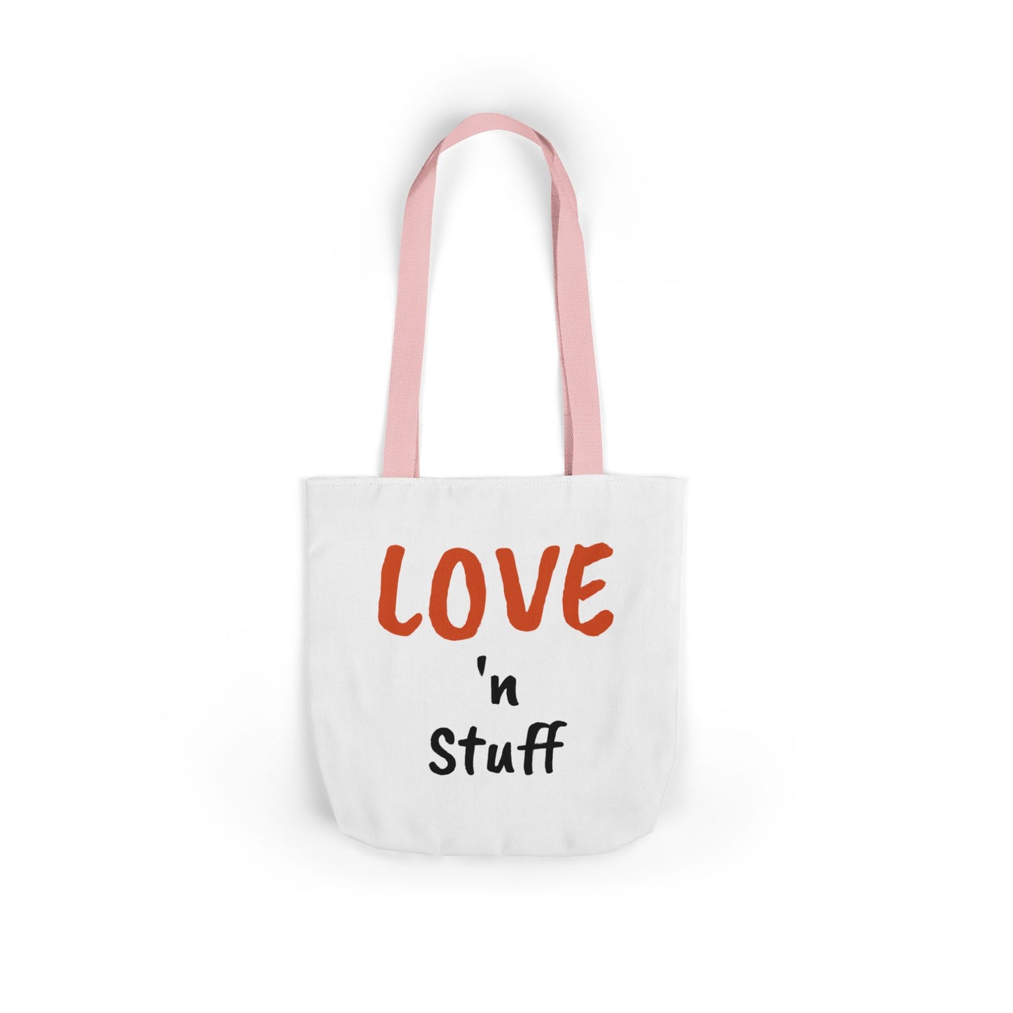 Love 'n Stuff Canvas Tote Bag with 5 Color Straps