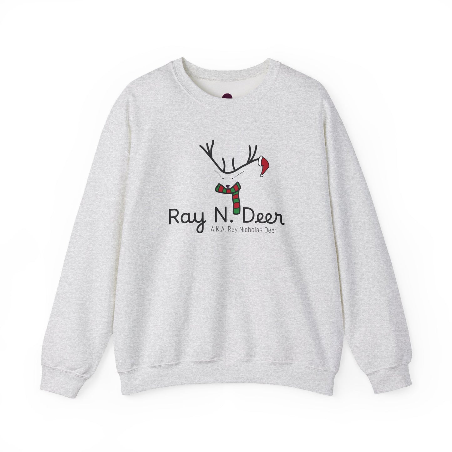 Ray N. Deer Christmas Sweatshirt — Cute Festive Reindeer Holiday Crewneck