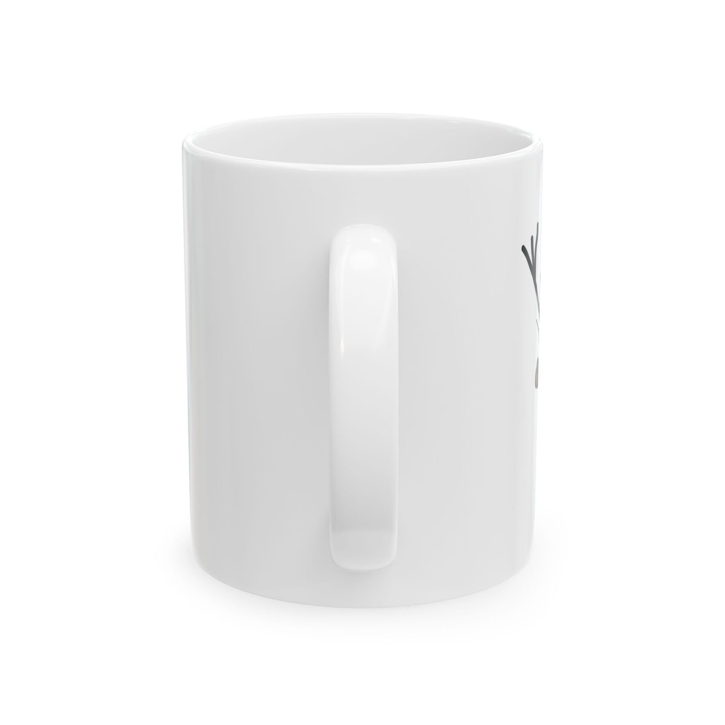 Reindeer Christmas Ceramic Mug — Minimal Holiday Coffee Cup (11oz, 15oz)