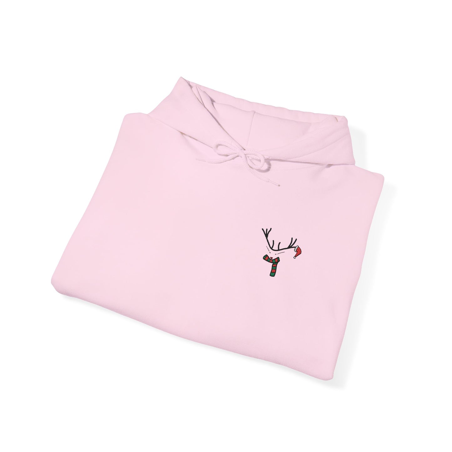 Christmas Reindeer Chest Embroidery Hoodie