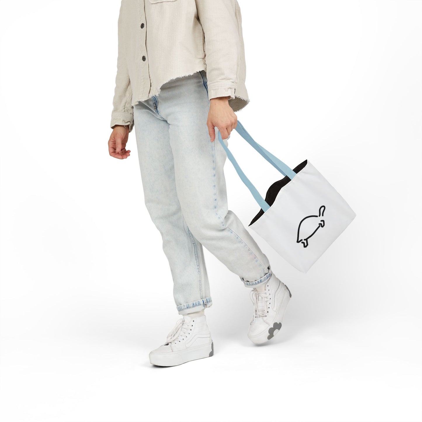 Inspirational Canvas Tote Bag with 5-Color Straps - Perfect for Everyday Use