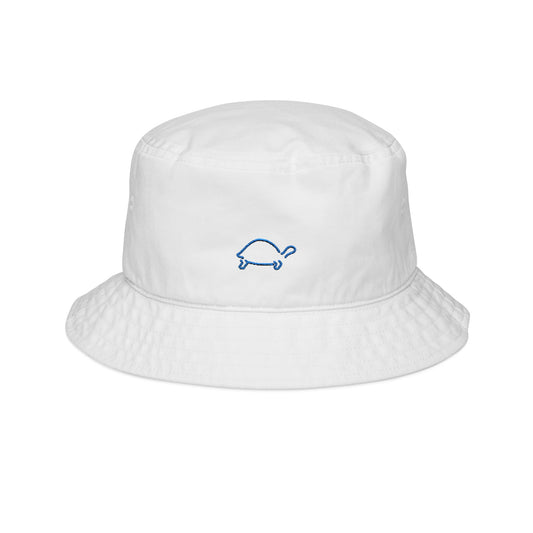 Embroidered  Blue Tortoise Bucket Hat - Stylish Sun Protection for Trendy Outdoor Vibes