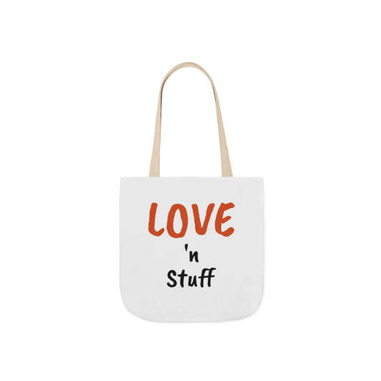 Love 'n Stuff Canvas Tote Bag with 5 Color Straps