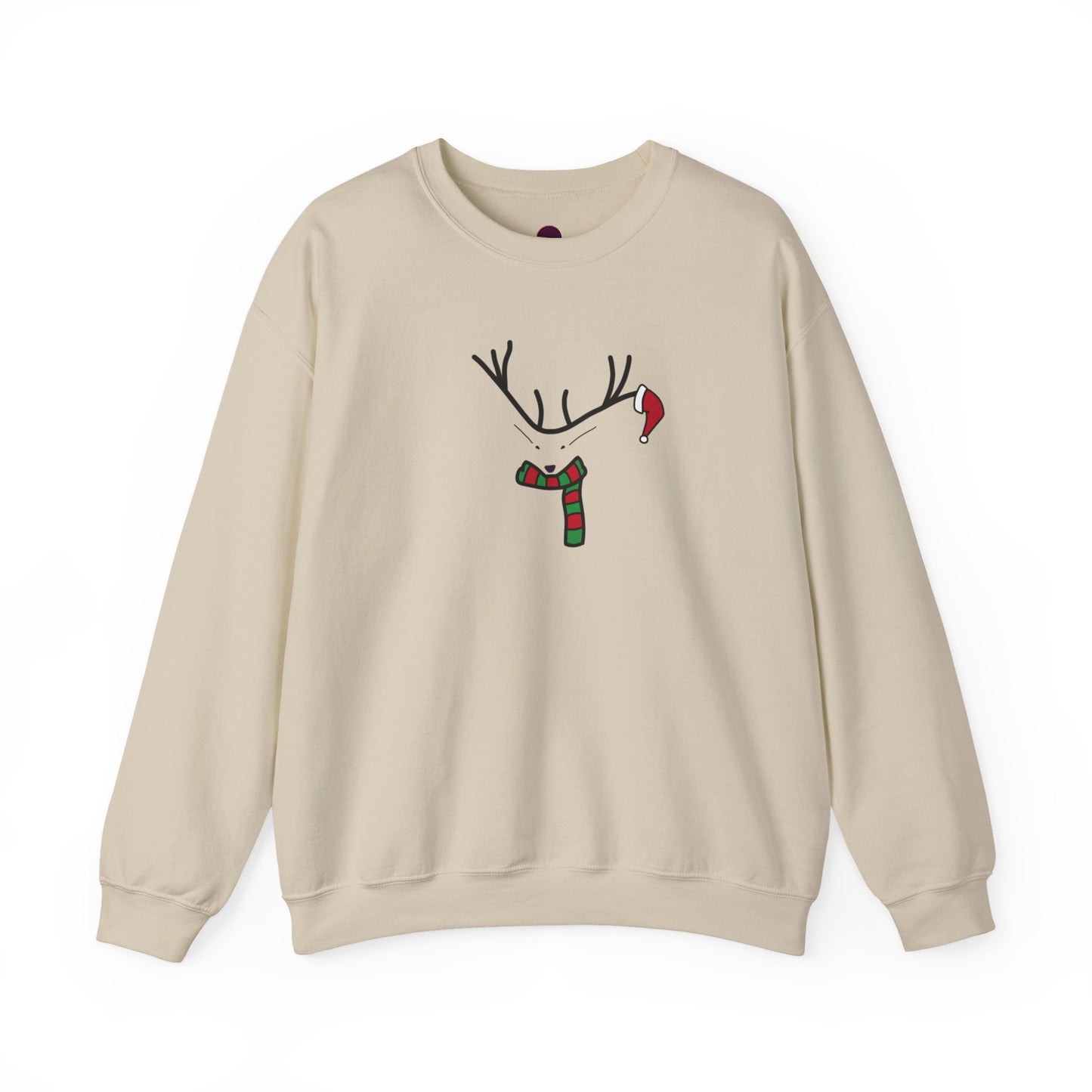 Cute Reindeer Christmas Sweatshirt — Cute Festive Reindeer Holiday Crewneck