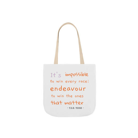 Inspirational Canvas Tote Bag with 5-Color Straps - Perfect for Everyday Use
