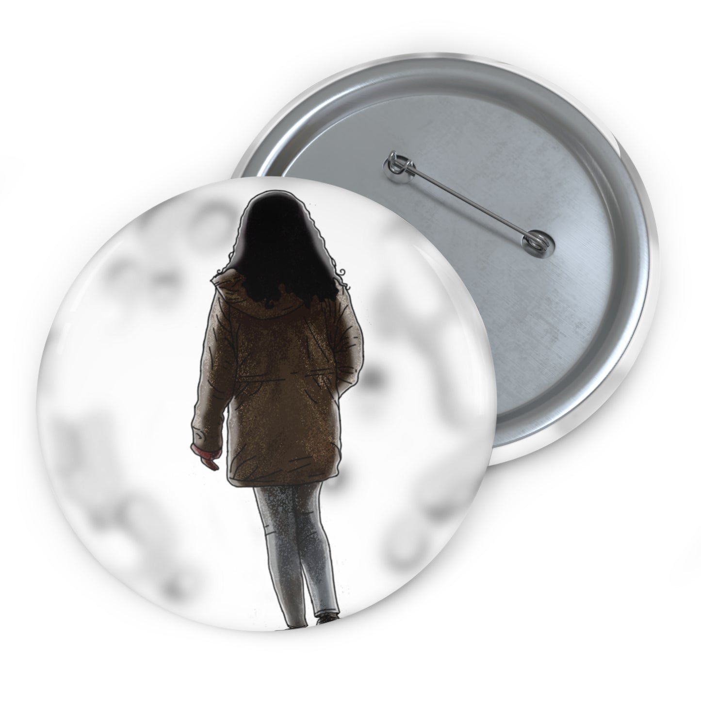 Merchandise (Song: Where You're Sleeping): Pin Buttons - Emotive Silhouette Design for Jackets & Bags