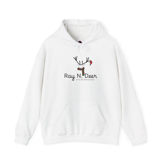 Ray N. Deer Christmas Hoodie — Cute Reindeer Holiday Sweatshirt