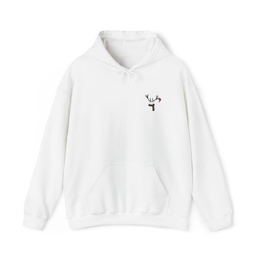Christmas Reindeer Chest Embroidery Hoodie