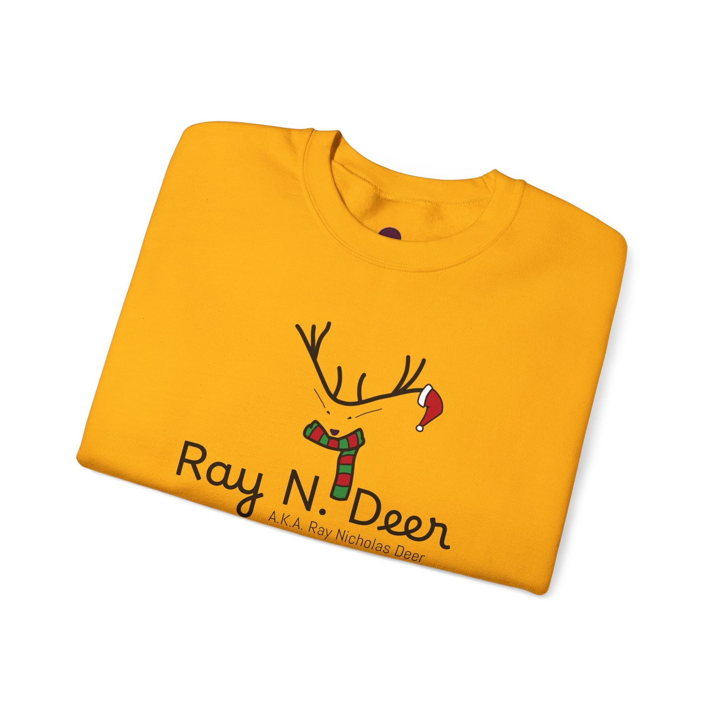 Ray N. Deer Christmas Sweatshirt — Cute Festive Reindeer Holiday Crewneck
