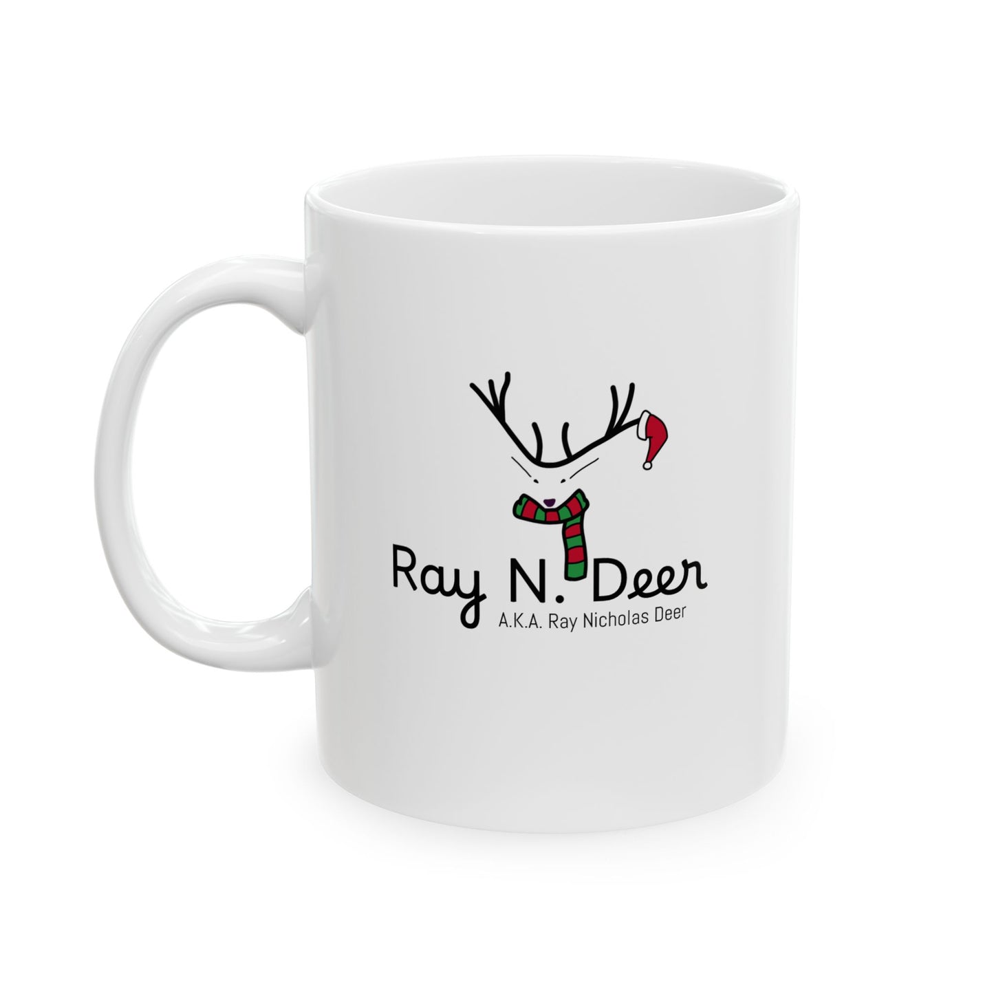 Ray N. Deer Ceramic Christmas Mug – Coffee Cup (11oz, 15oz)