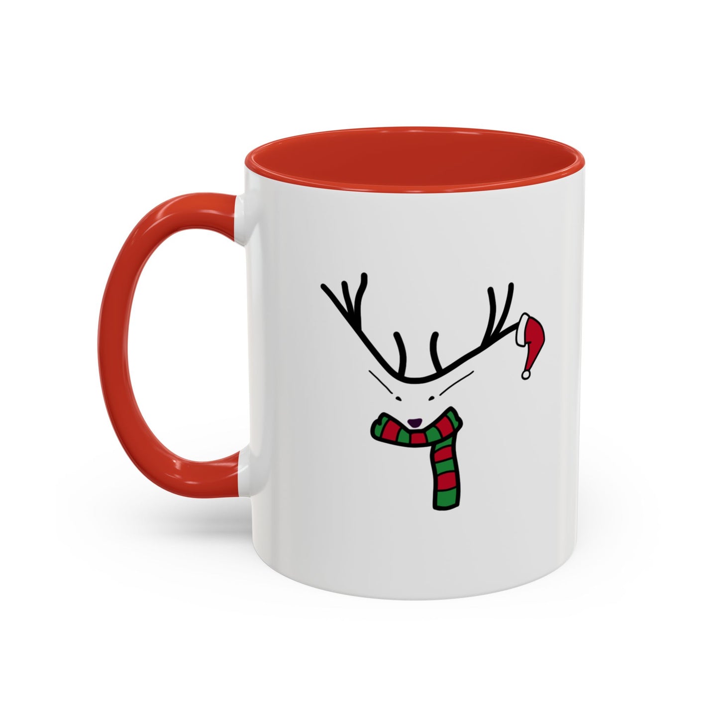 Reindeer Coffee Mug — Cute Minimal Holiday Accent Mug (11oz)