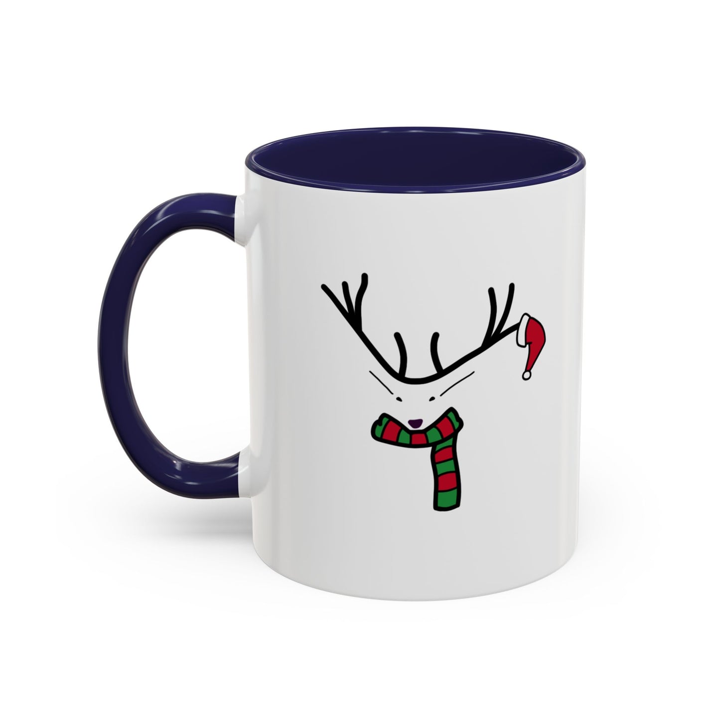 Reindeer Coffee Mug — Cute Minimal Holiday Accent Mug (11oz)