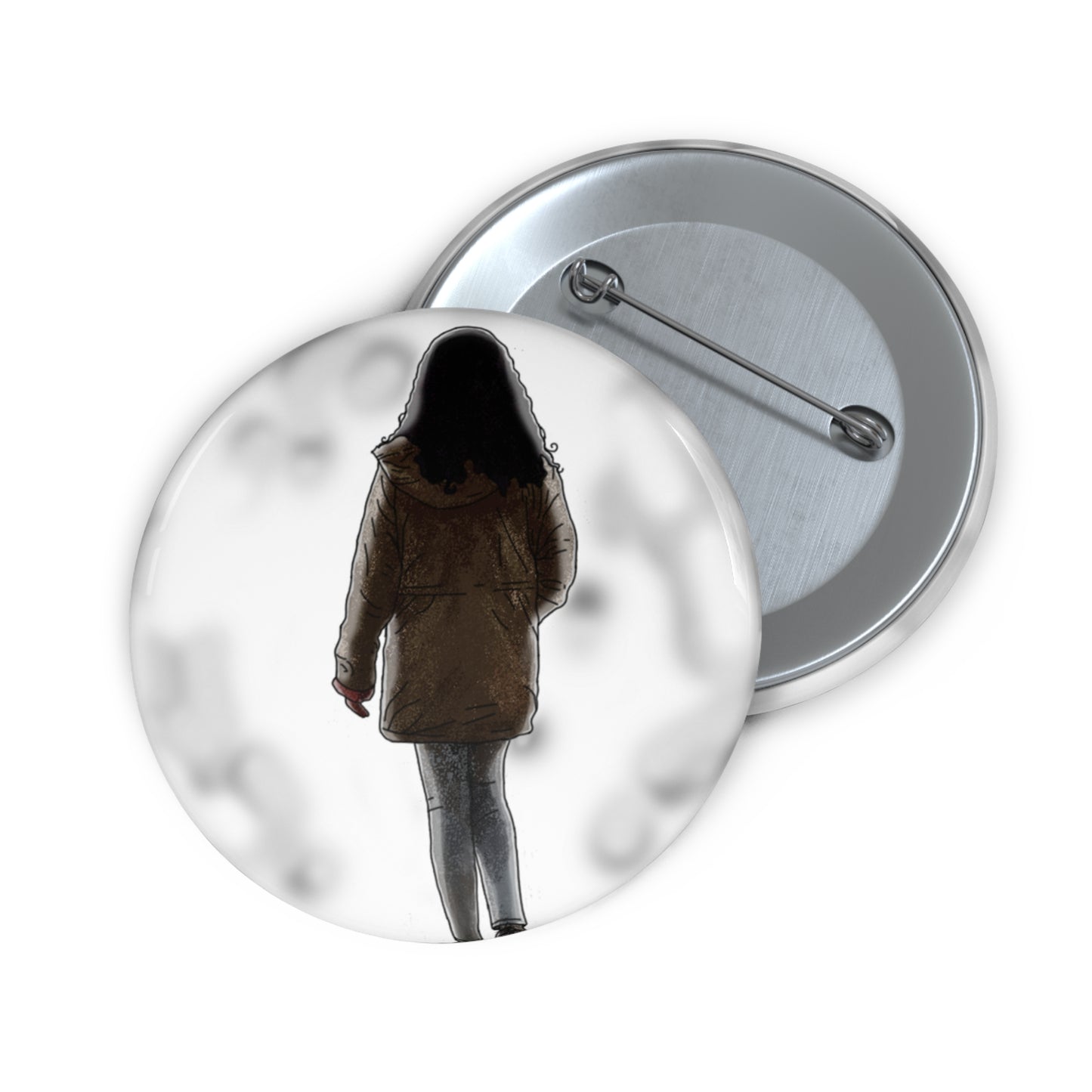 Merchandise (Song: Where You're Sleeping): Pin Buttons - Emotive Silhouette Design for Jackets & Bags