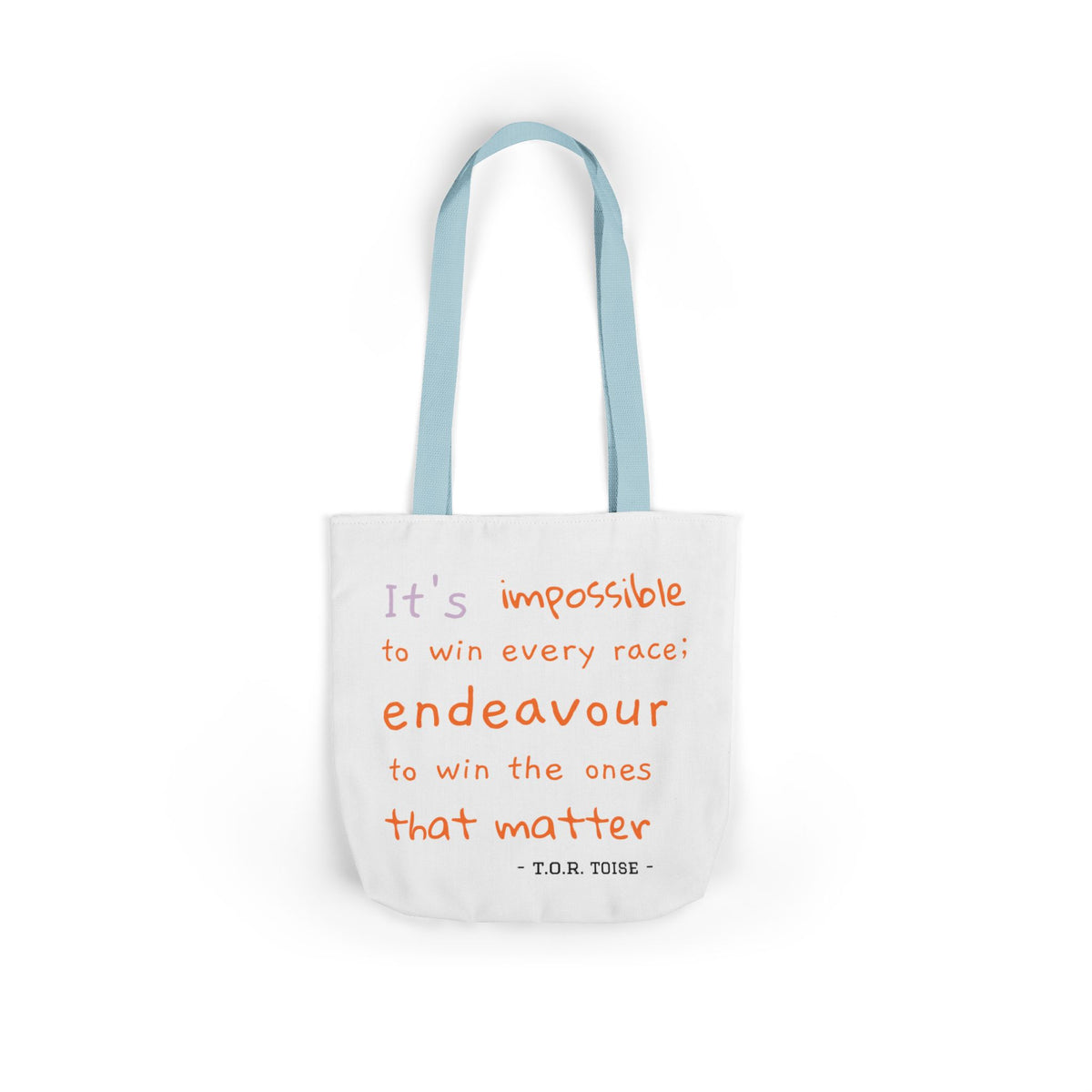 Inspirational Canvas Tote Bag with 5-Color Straps - Perfect for Everyday Use