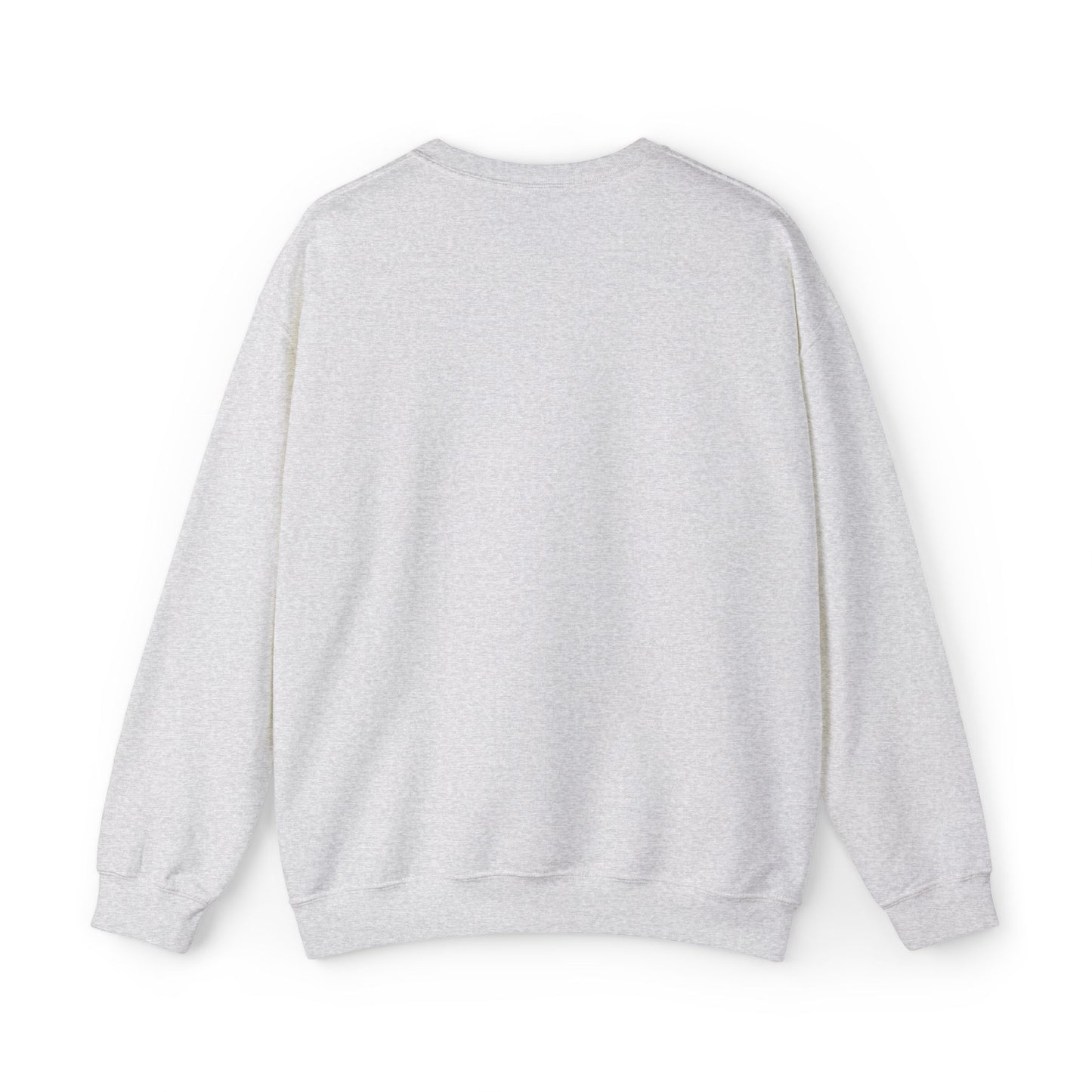 Crewneck Sweatshirt — Minimal Reindeer Pocket Embroidery, Cute Christmas Holiday Pullover