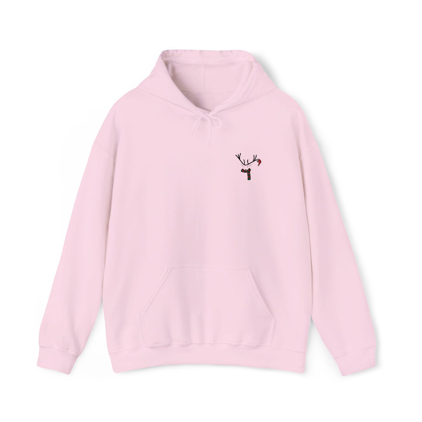 Christmas Reindeer Chest Embroidery Hoodie