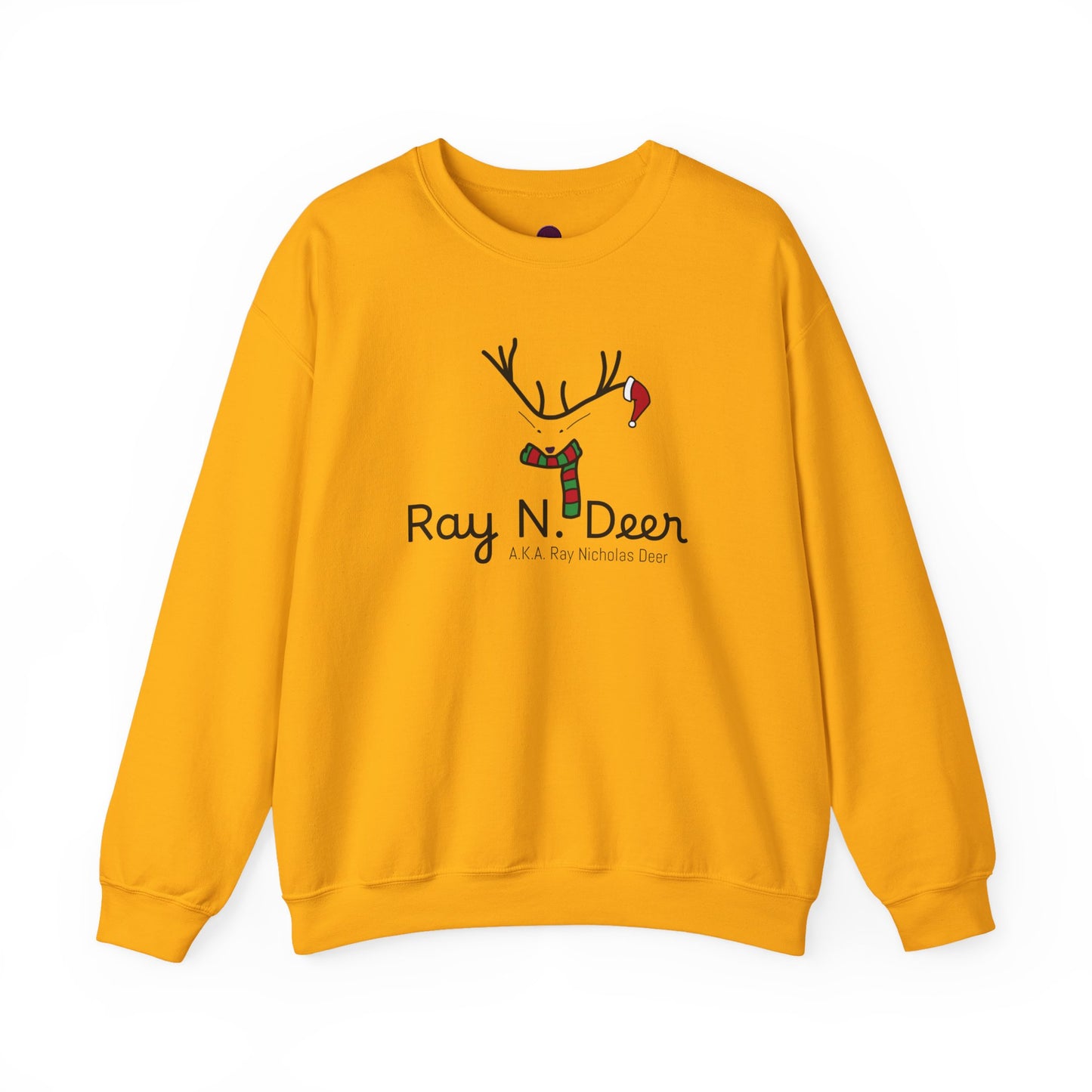 Ray N. Deer Christmas Sweatshirt — Cute Festive Reindeer Holiday Crewneck