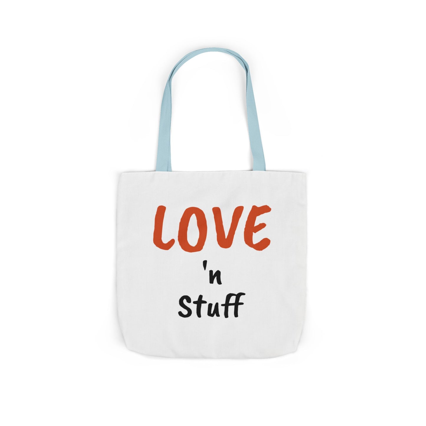 Love 'n Stuff Canvas Tote Bag with 5 Color Straps