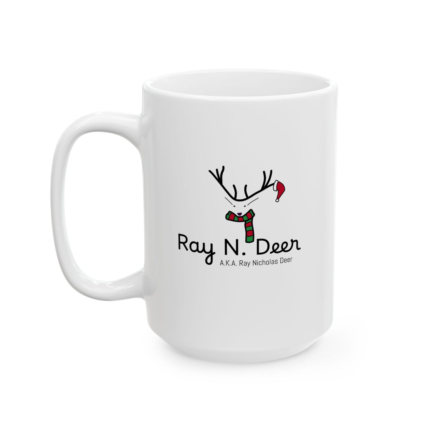 Ray N. Deer Ceramic Christmas Mug – Coffee Cup (11oz, 15oz)