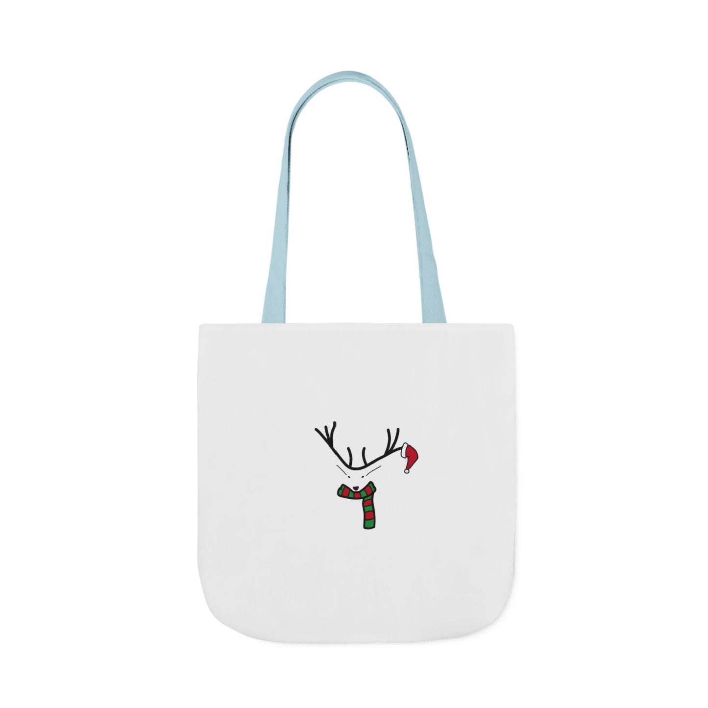 Canvas Tote - Minimal Christmas Reindeer with Scarf & Santa Hat