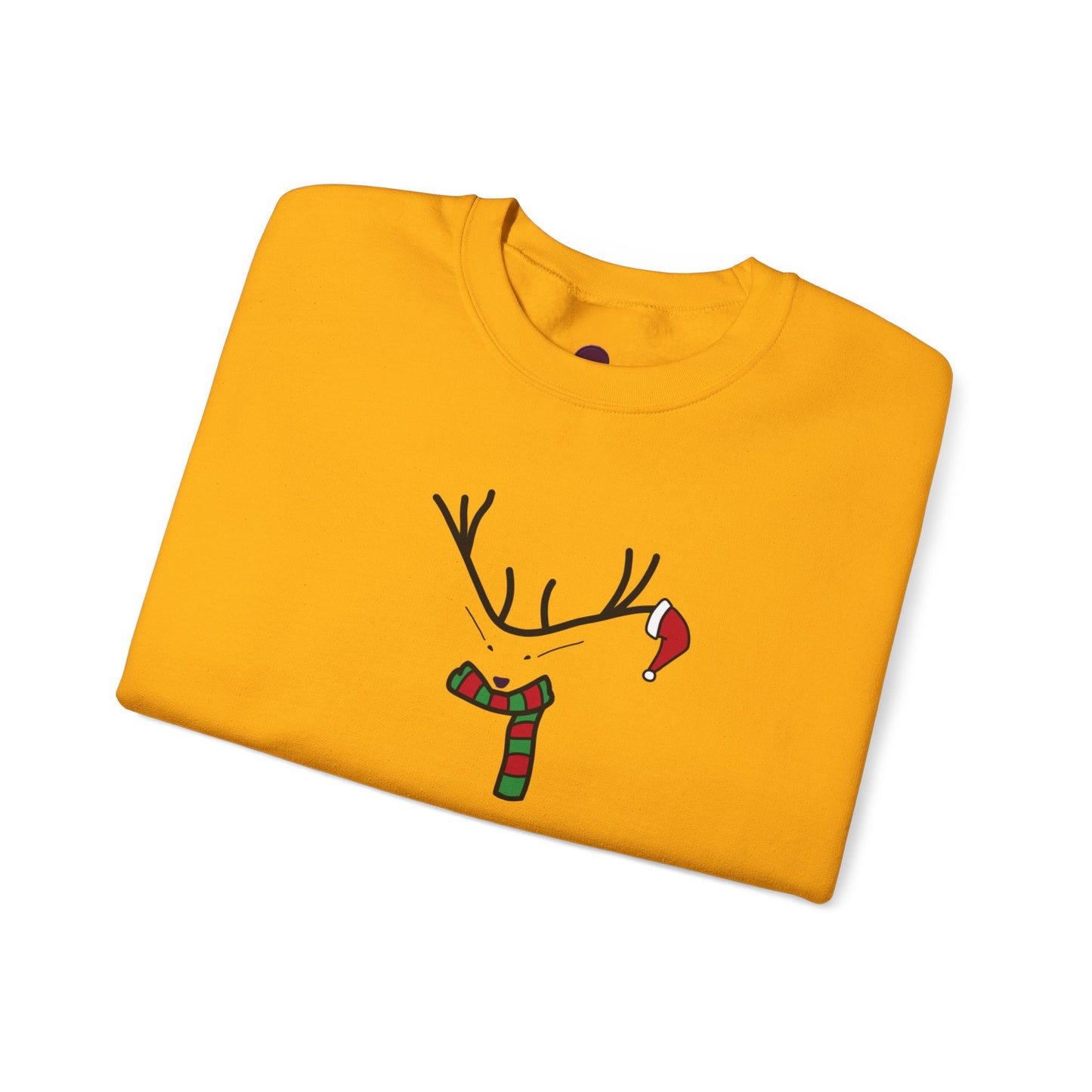 Cute Reindeer Christmas Sweatshirt — Cute Festive Reindeer Holiday Crewneck