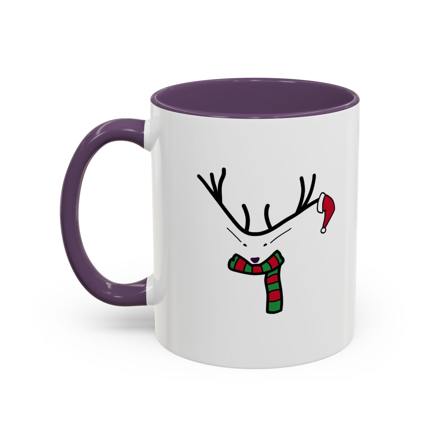 Reindeer Coffee Mug — Cute Minimal Holiday Accent Mug (11oz)