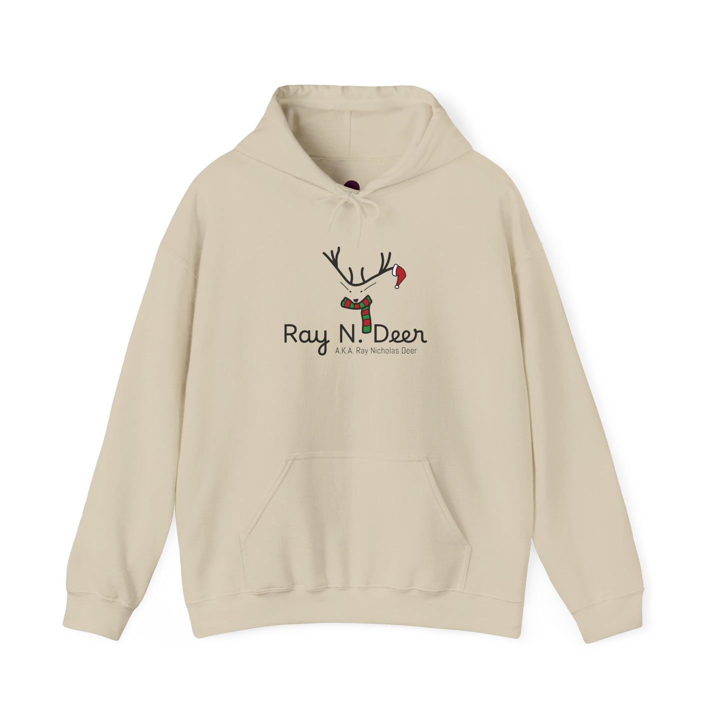 Ray N. Deer Christmas Hoodie — Cute Reindeer Holiday Sweatshirt