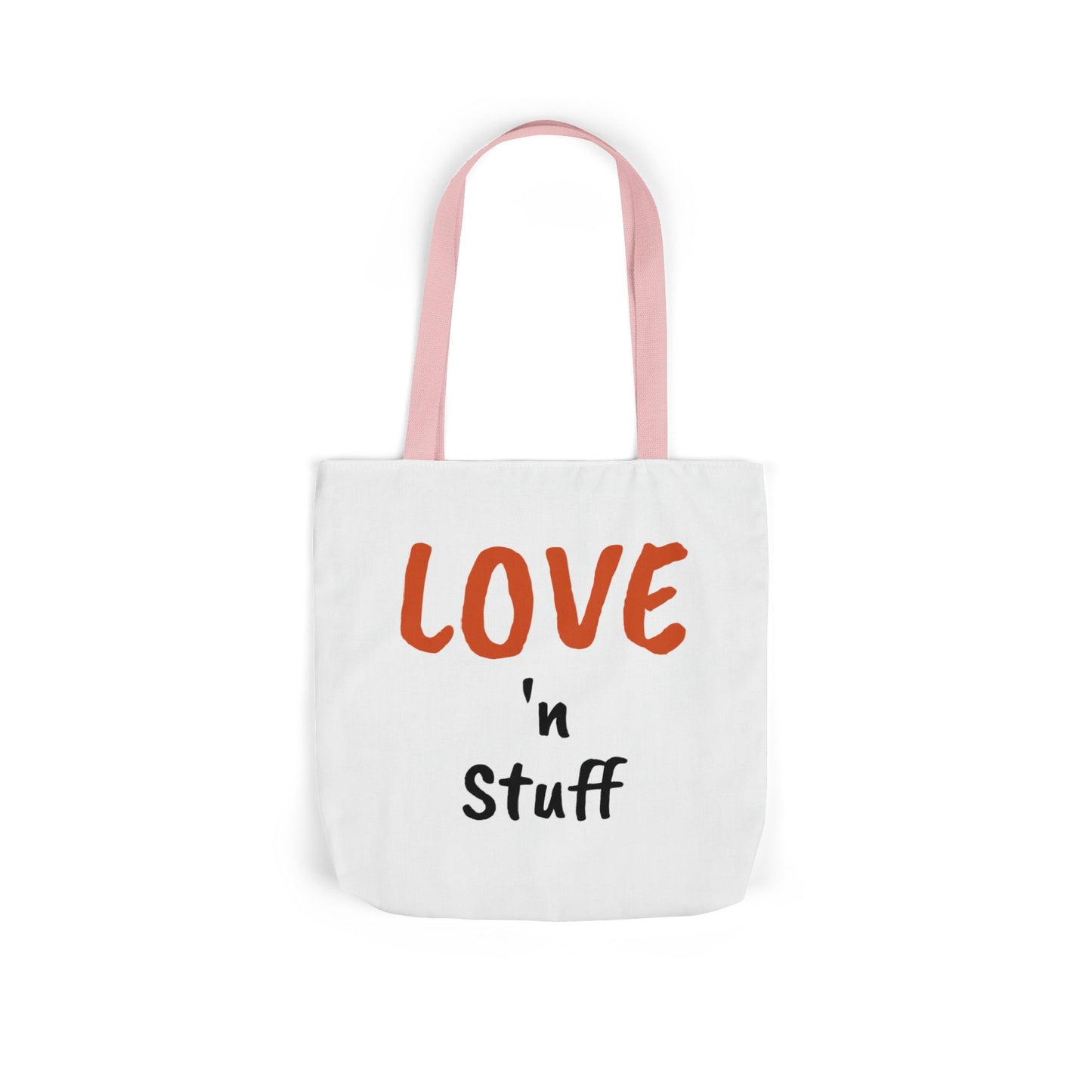 Love 'n Stuff Canvas Tote Bag with 5 Color Straps